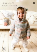 Knitting Pattern - Rico 693 - Baby Dream DK - Jacket and Hat